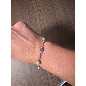 vintage Nakai native‎ american sterling silver link bracelet